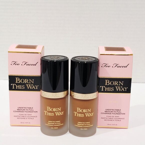 Too Faced Born This Way SPICED RUM Undetectable Med to Full Foundation 1.0oz Lot - Picture 1 of 10